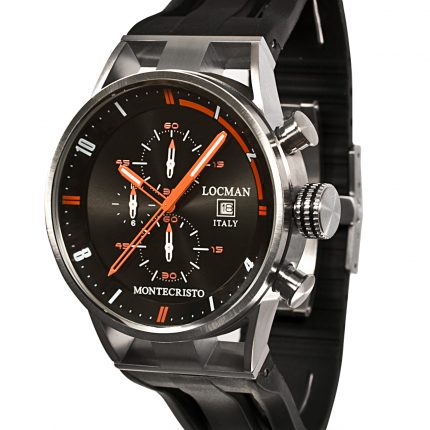 Orologio Uomo Locman Nero Montecristo Cronografo