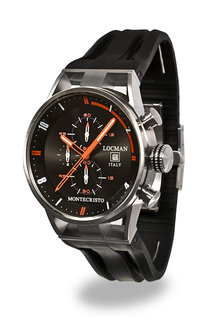 Orologio Uomo Locman Nero Montecristo Cronografo