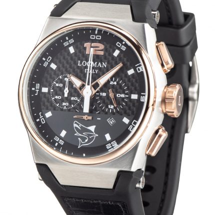 Orologio Cronografo Uomo Nuovo Mare Nero in Pelle