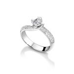 Anello Solitario Donna Oro Bianco e Diamanti - CT 0.41 Marika Gioielli