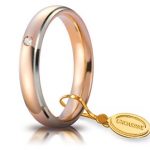 Fede Comoda 4mm - Oro Bianco e Rosa 18k