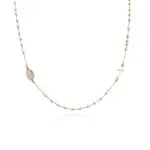 Collana Rosario Girocollo Rodio Rosé