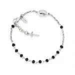 Bracciale Rosario Cristalli Croce Charm
