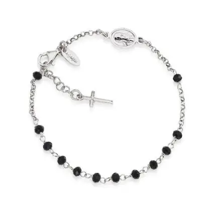 Bracciale Rosario Cristalli Croce Charm