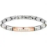 Maserati Bracciale Uomo Acciaio e Rosè