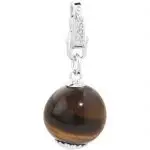 Charm Donna Rosato Detailes in Argento