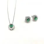 Tessia Collana e Orecchini modello Kate Quarzo Verde