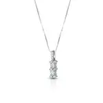 Ciondolo Diamante Oro Bianco - CT 0.20