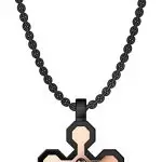 Zancan Hi Teck collana croce nero