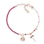 Bracciale Medaglia Cuore e Perla